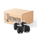 Outwater 2 in. Wheel Diameter, Black Nylon Swivel Hooded Samson Twin Wheel Caster with Brake, 4PK 3P1.14.00059